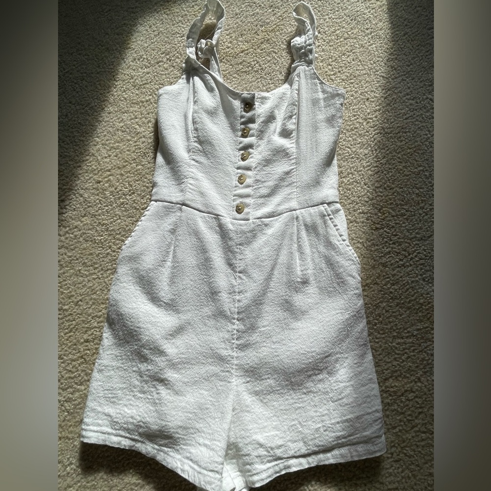 Hollister white romper